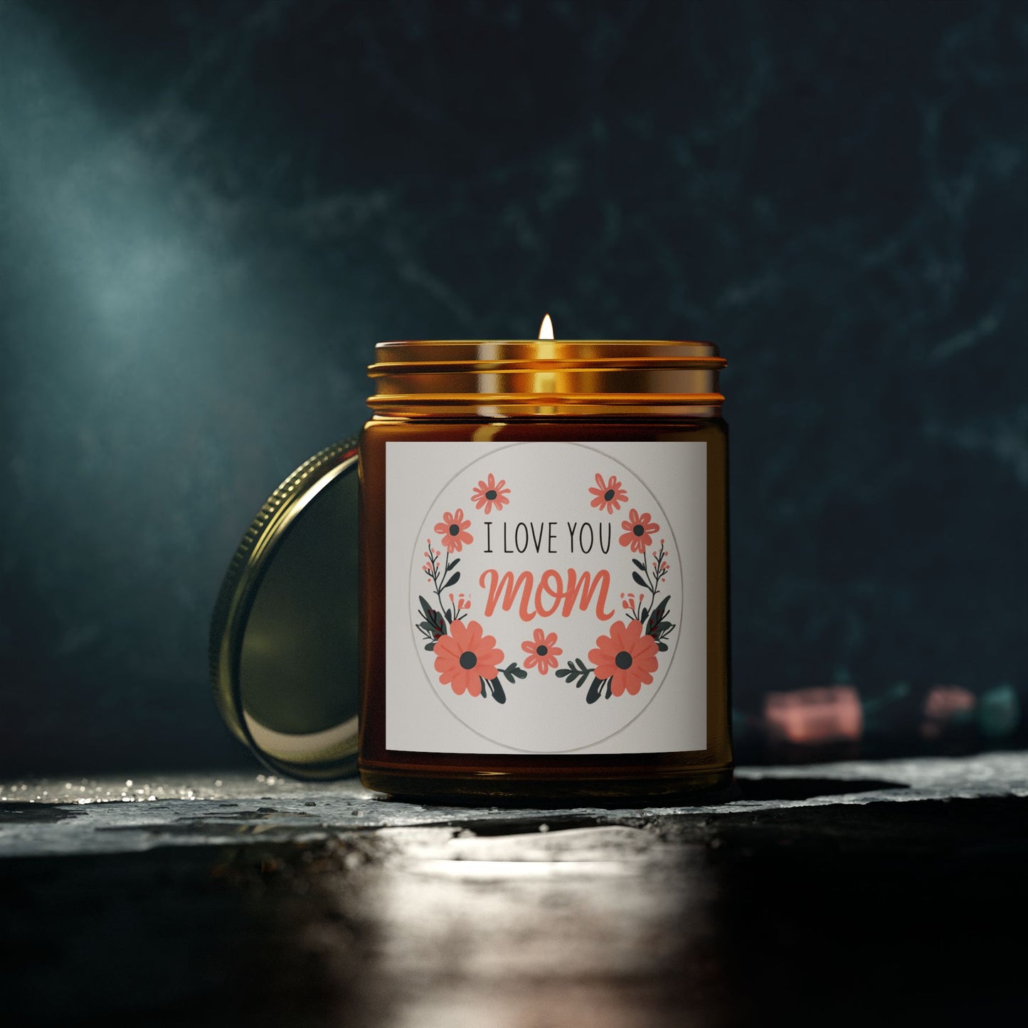 I Love You Mom Scented Candles - Perfect Gift for Mother's Day, Birthday, Relaxation, Home Decor, Floral Aroma, Personal Touch