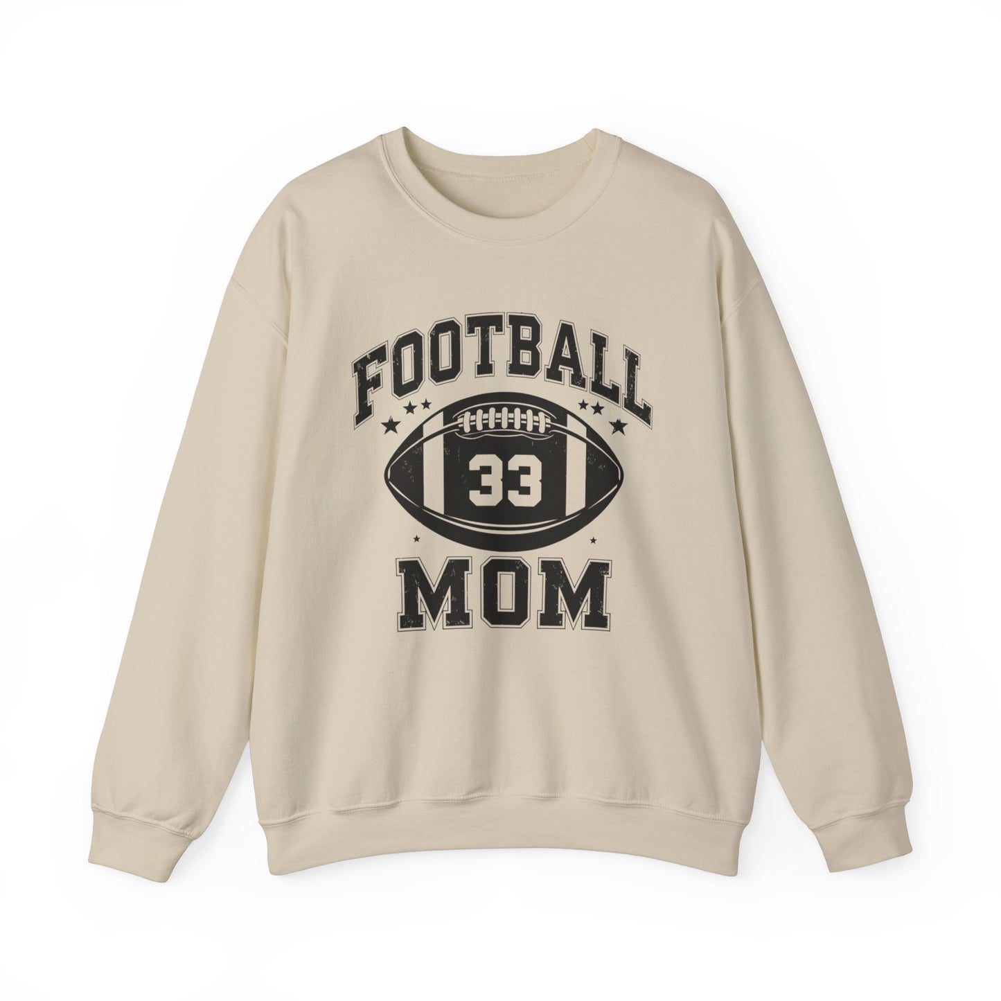 Mom Football #33 Sweatshirt for Mother's Day, Sports Mom Crewneck Jumper, Gift for Moms, Unisex Mother's Day Hoodie, Football Mom Apparel