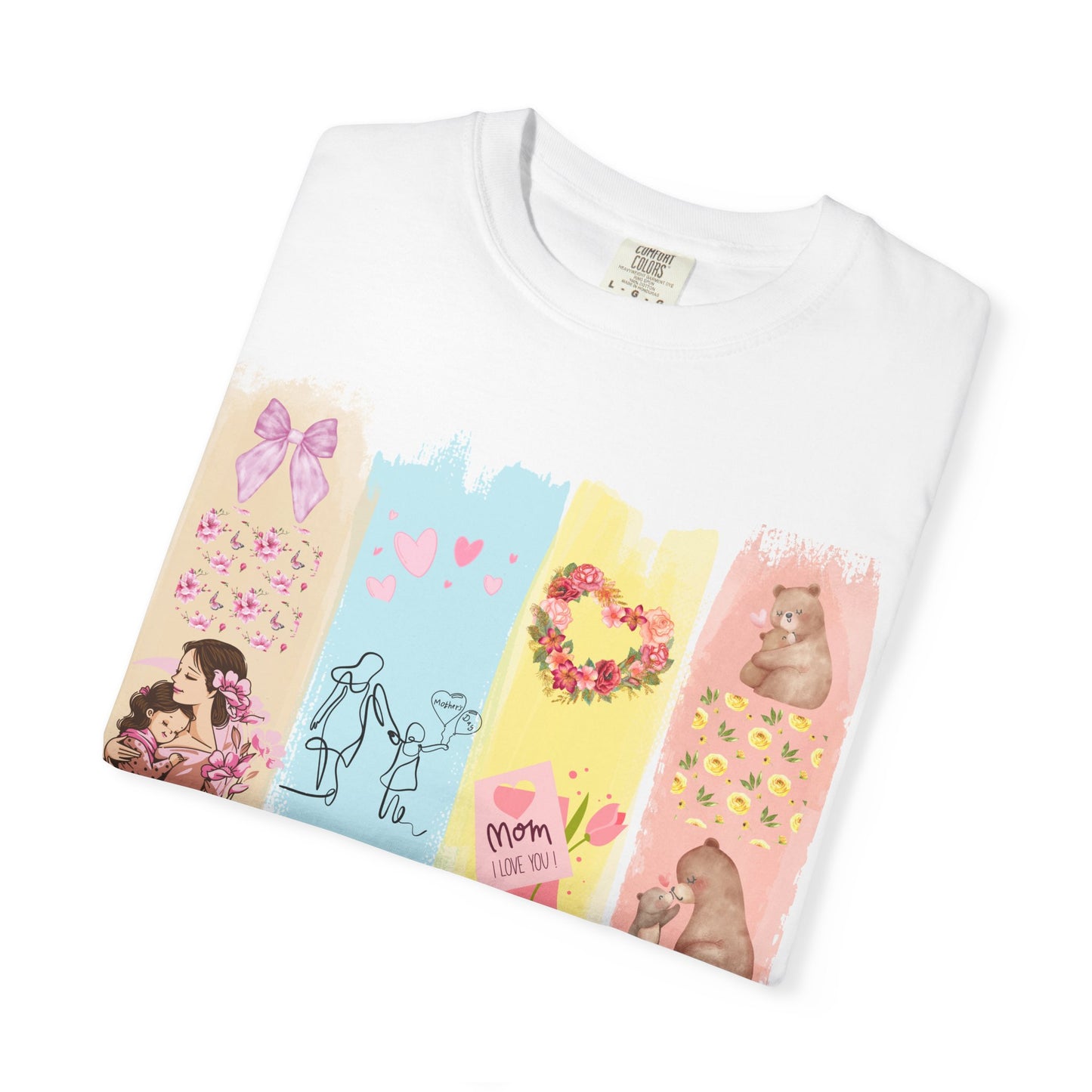 Mothers Day Brush Stroke T-Shirt, doodles themed for mothers perfect gift for moms