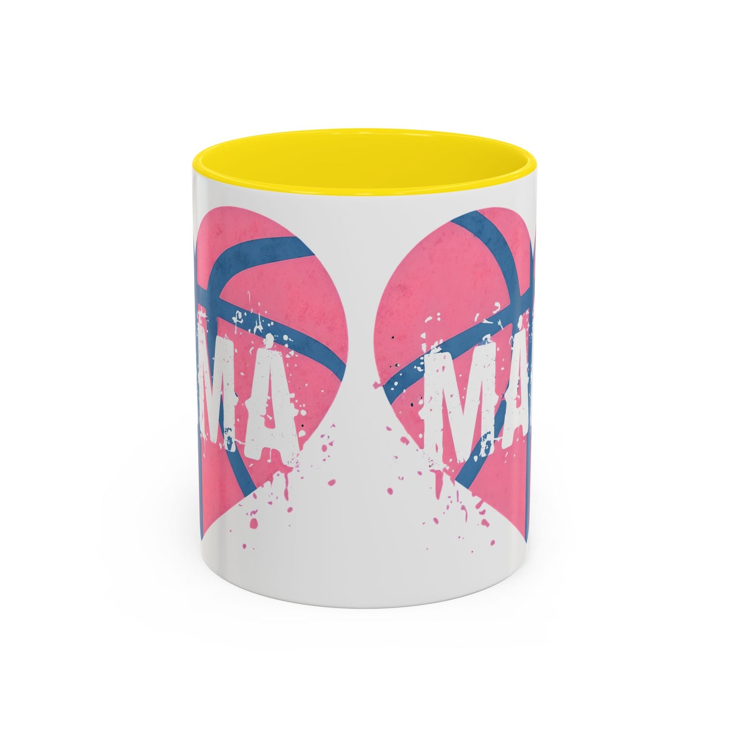 Mama Basketball Heart Accent Coffee Mug - Perfect Gift for Sports Moms