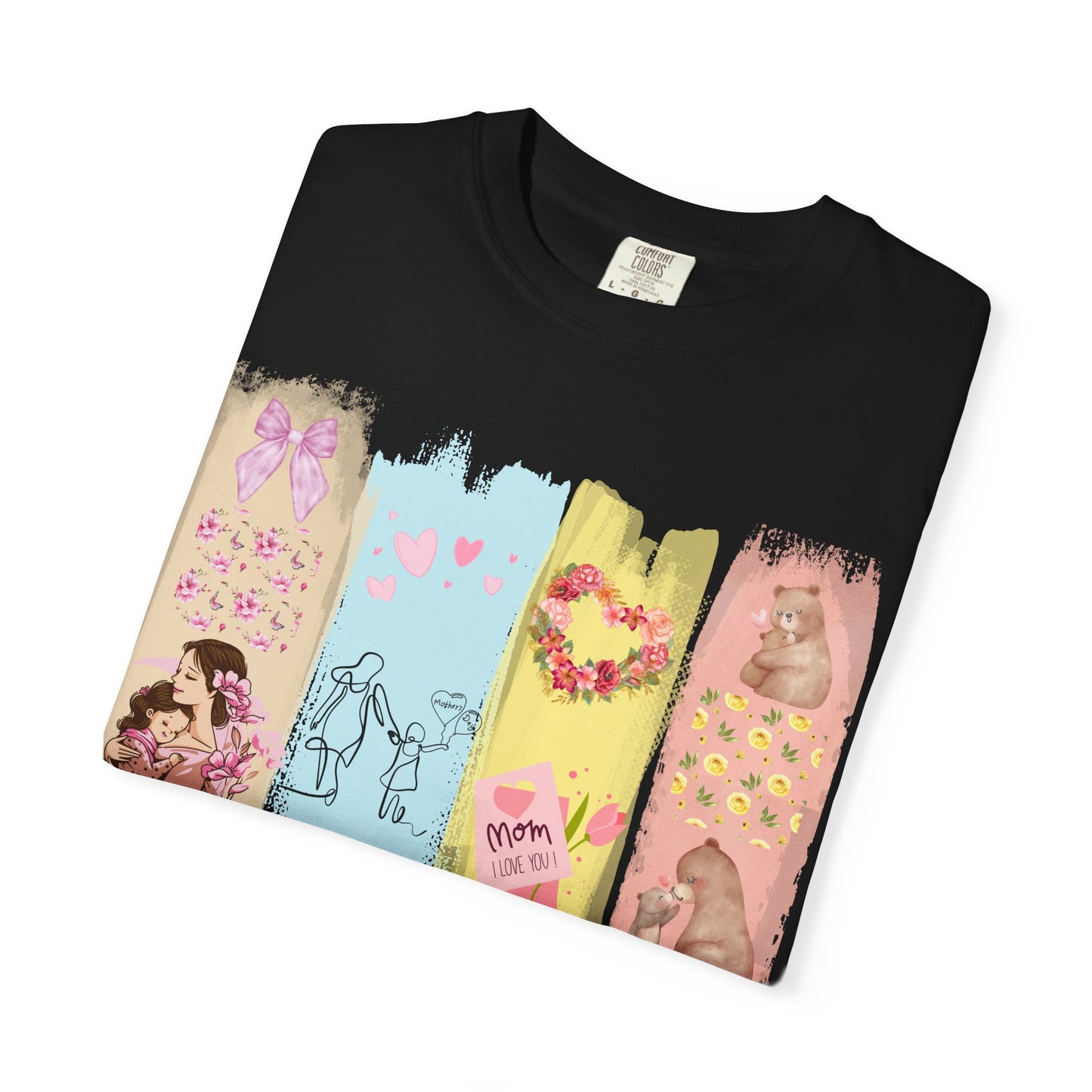 Mothers Day Brush Stroke T-Shirt, doodles themed for mothers perfect gift for moms