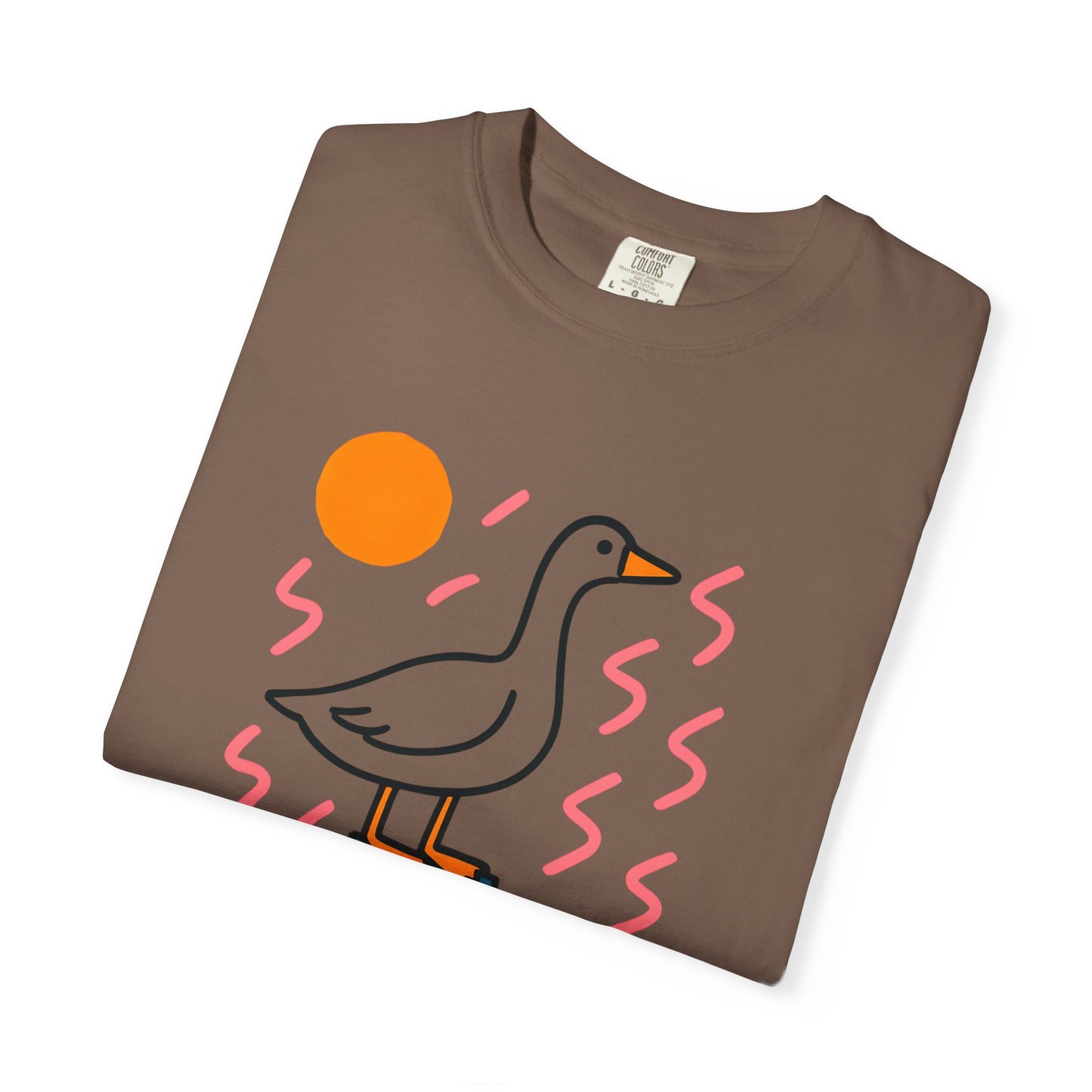 Fun Colors Loose Goose Unisex Garment-Dyed T-shirt, Funny Animal Tee, Casual Top, Vibrant Geese Shirt, Colorful Bird Apparel