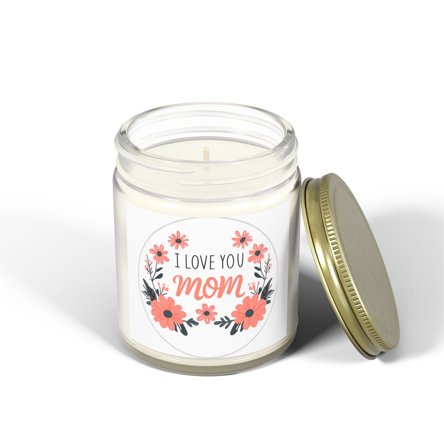 I Love You Mom Scented Candles - Perfect Gift for Mother's Day, Birthday, Relaxation, Home Decor, Floral Aroma, Personal Touch