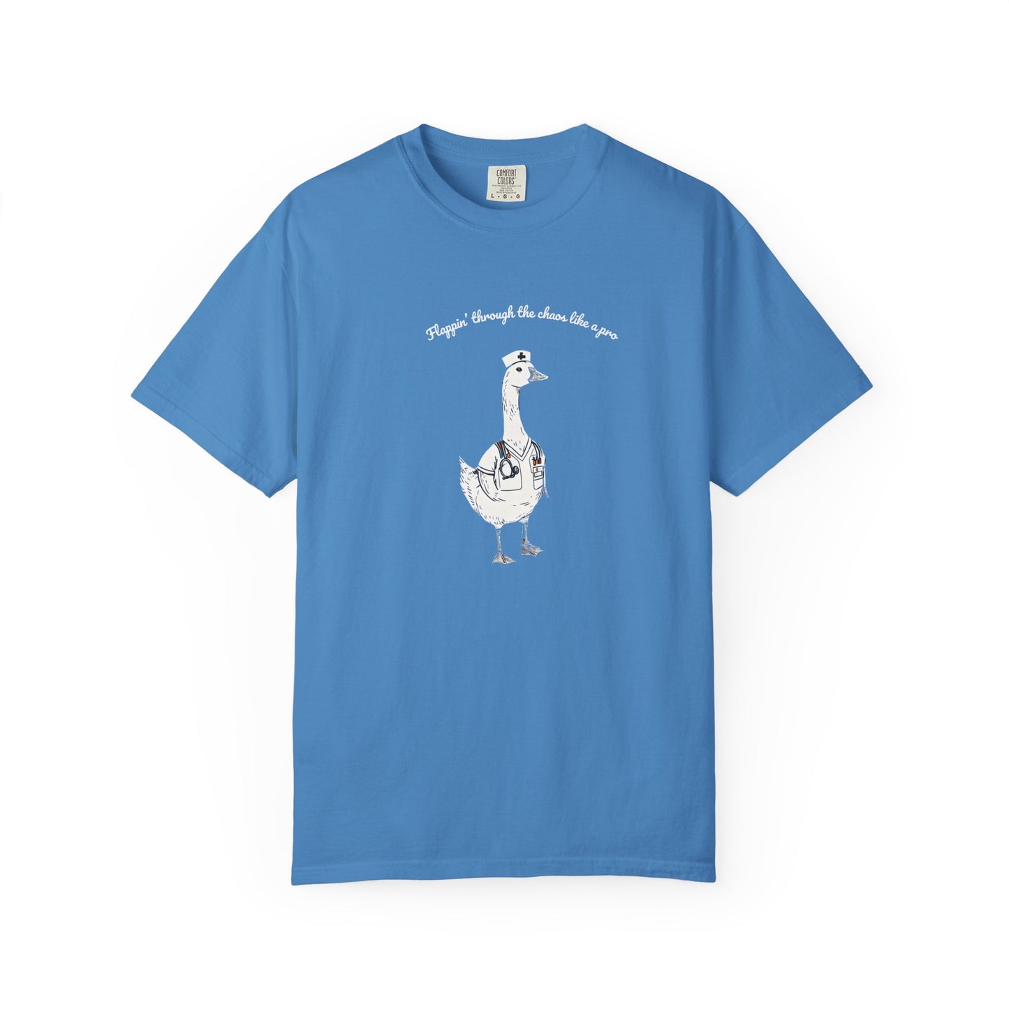 Flappin' Like A Pro Nurse Goose Unisex T-shirt, Phrase Chaos Image Tee, Funny Graphic Shirt