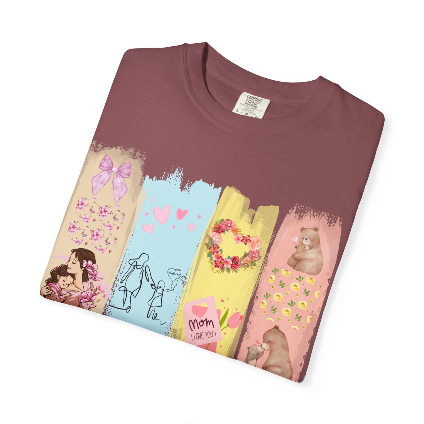 Mothers Day Brush Stroke T-Shirt, doodles themed for mothers perfect gift for moms