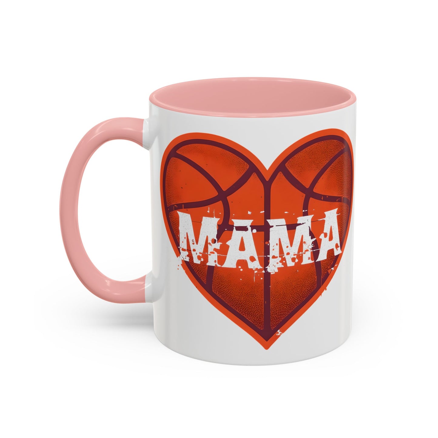 Basketball Mama Coffee Mug | Gift for Sports Moms, Basketball Lovers, Mother's Day, Personalized Mug, Heart Design