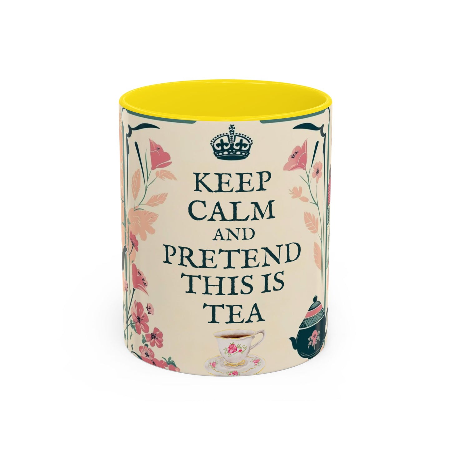 Mug, Keep Calm and Pretend This is Tea, England Theme, Gift for Tea Lovers, Funny Coffee Cup, Ceramic Mug, Tea Lover Gift, Coffee Mug,