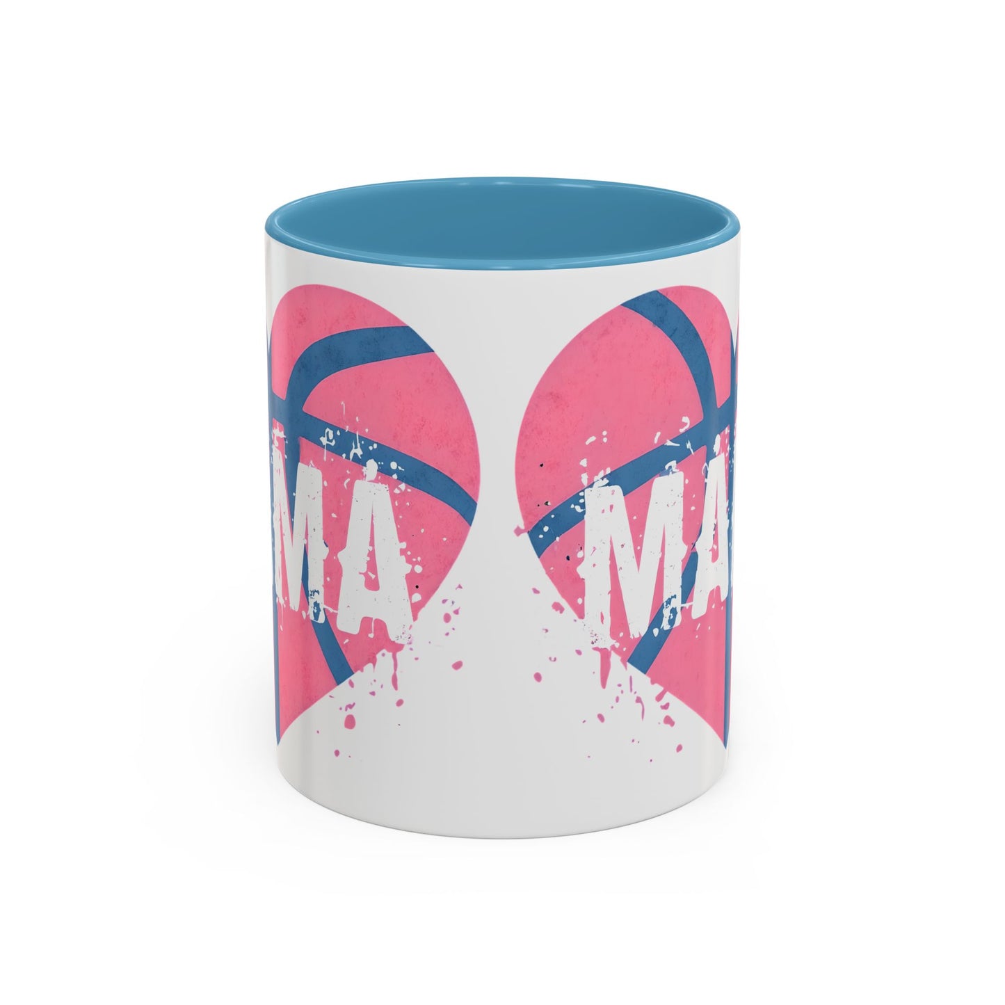 Mama Basketball Heart Accent Coffee Mug - Perfect Gift for Sports Moms