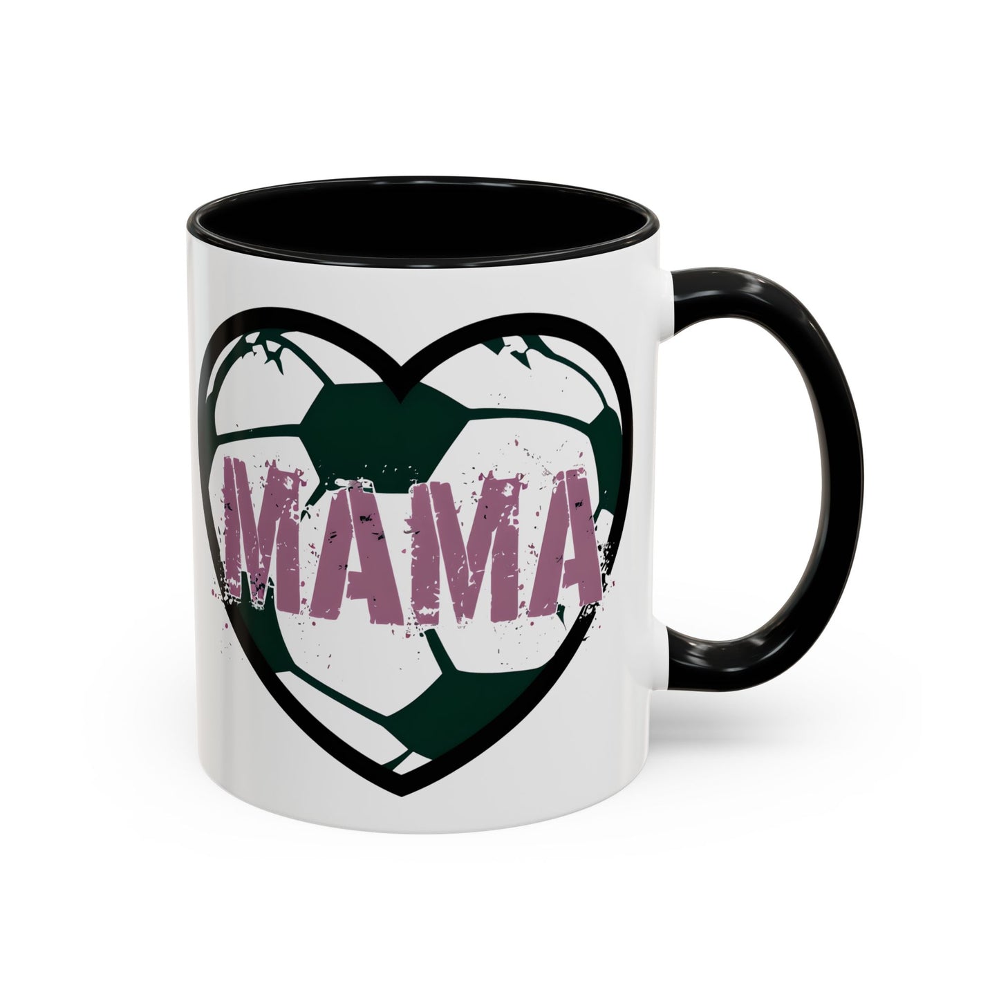 Heartfelt Mama Coffee Mug, Soccer Lover Gift, Mother's Day Mug, Birthday Present, Home Decor Accent Mug