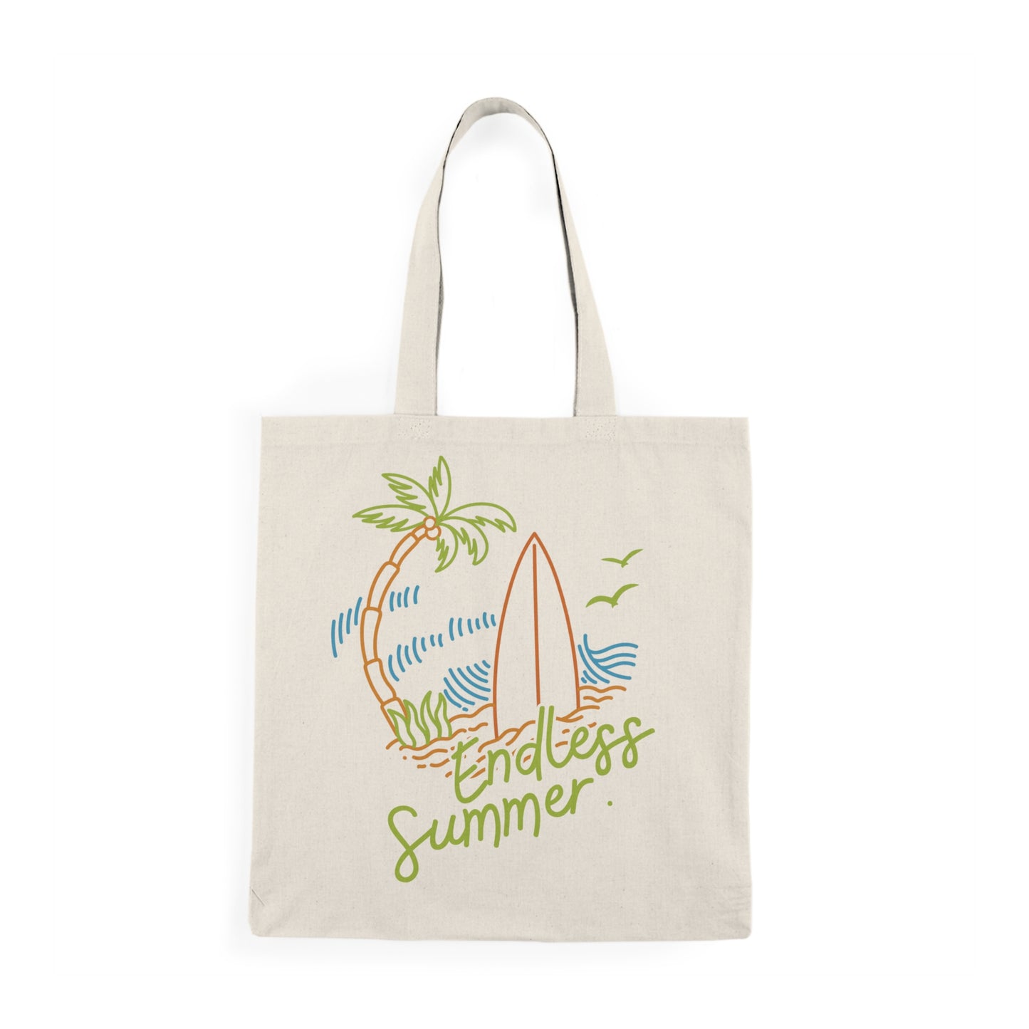 Endless Summer Tote Bag, Beach Bag, Eco-Friendly Shopping Tote, Travel Organizer, Gift for Surf Lovers, Summer Essentials