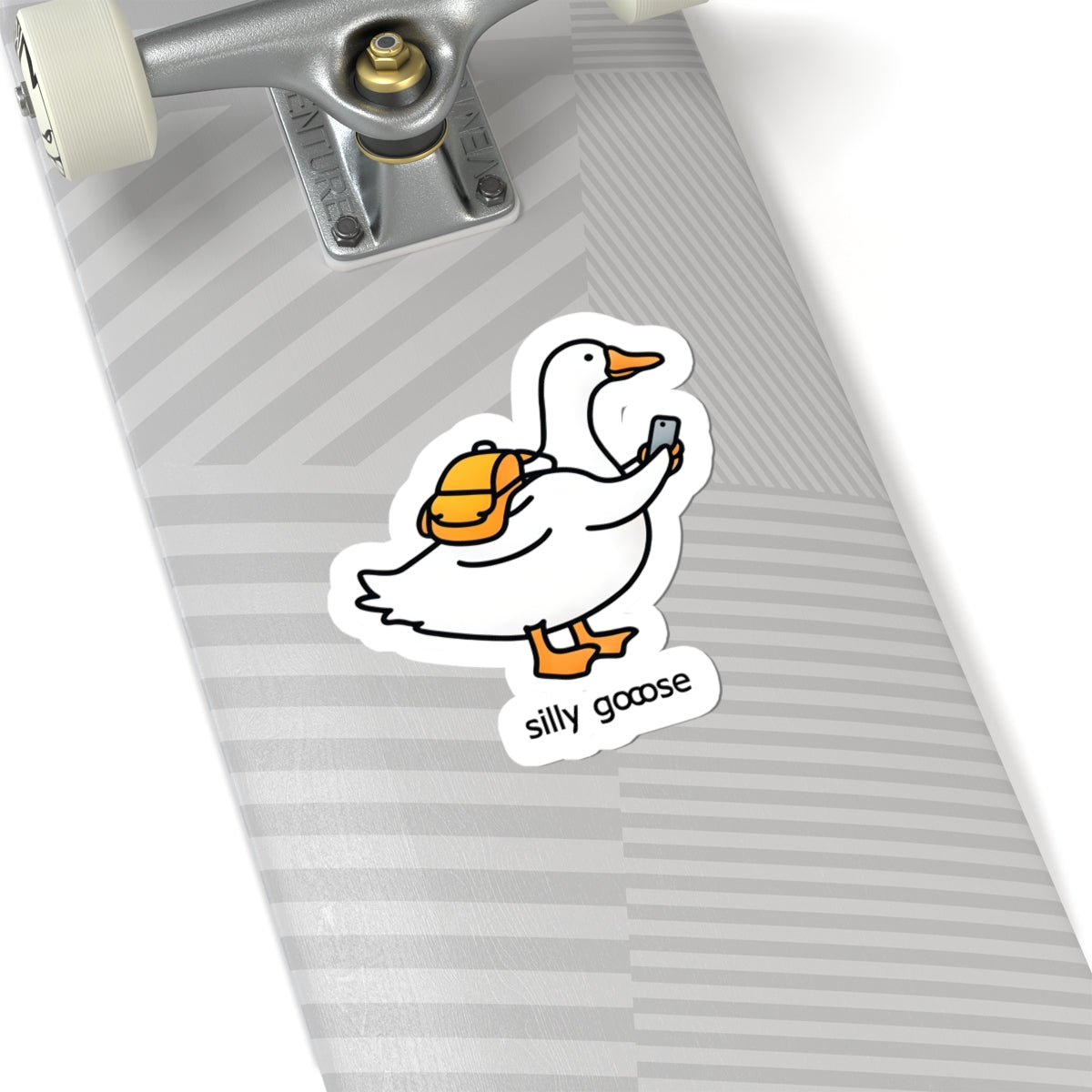 Funny Goose Kiss-Cut Stickers, Animal Lover Sticker, Silly Goose Laptop Decal, Cute Backpack Sticker, Phone Sticker