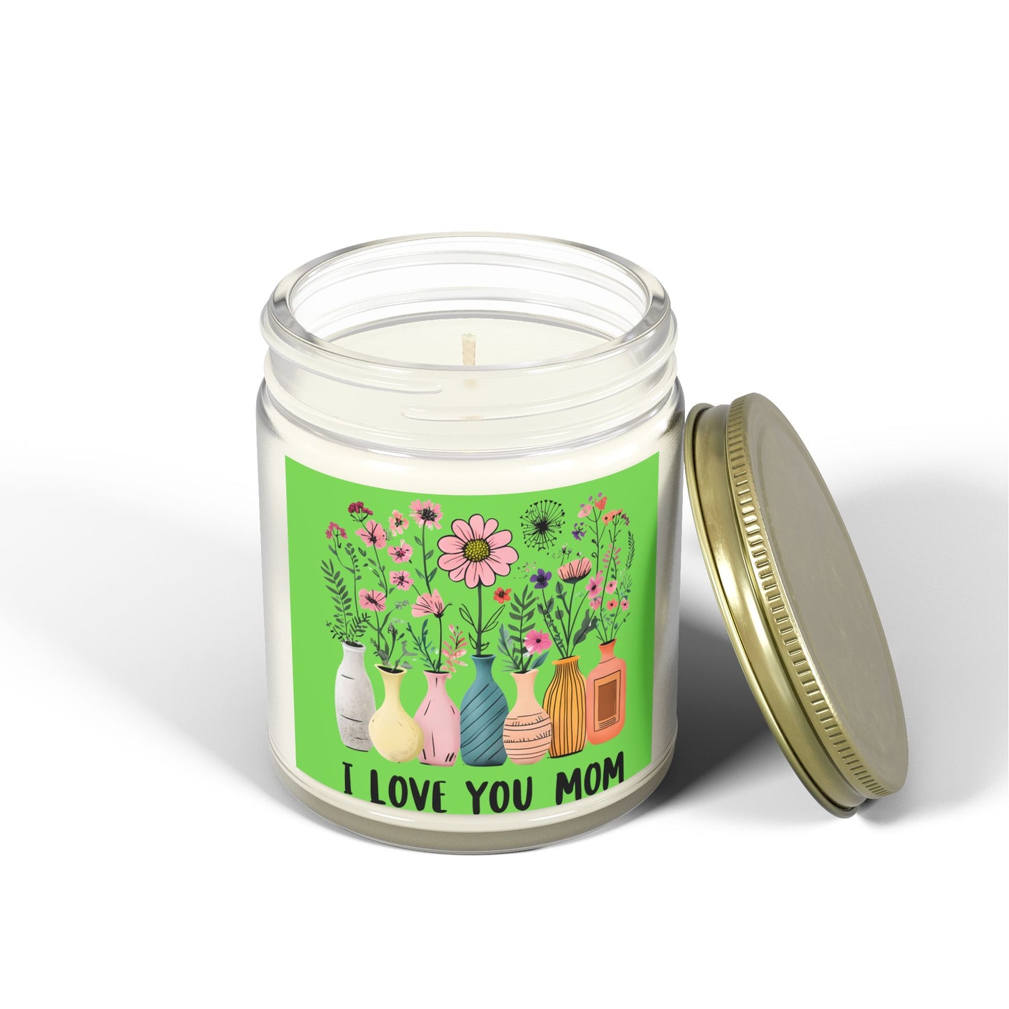I Love You Mom Scented Candle, Gift for Mom, Aromatic Candle, Home Decor, Relaxation, Mother's Day Gift, Candle Gift Set