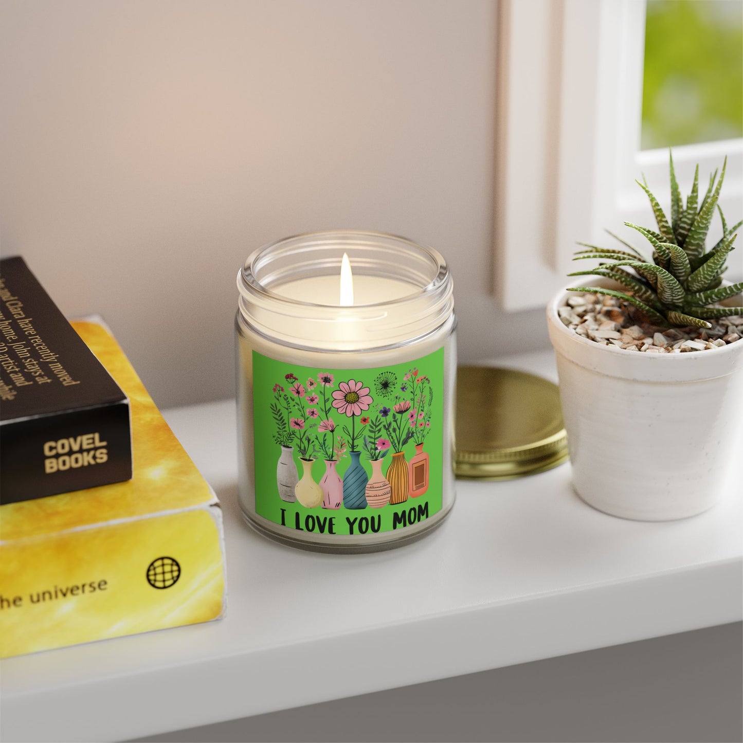 I Love You Mom Scented Candle, Gift for Mom, Aromatic Candle, Home Decor, Relaxation, Mother's Day Gift, Candle Gift Set