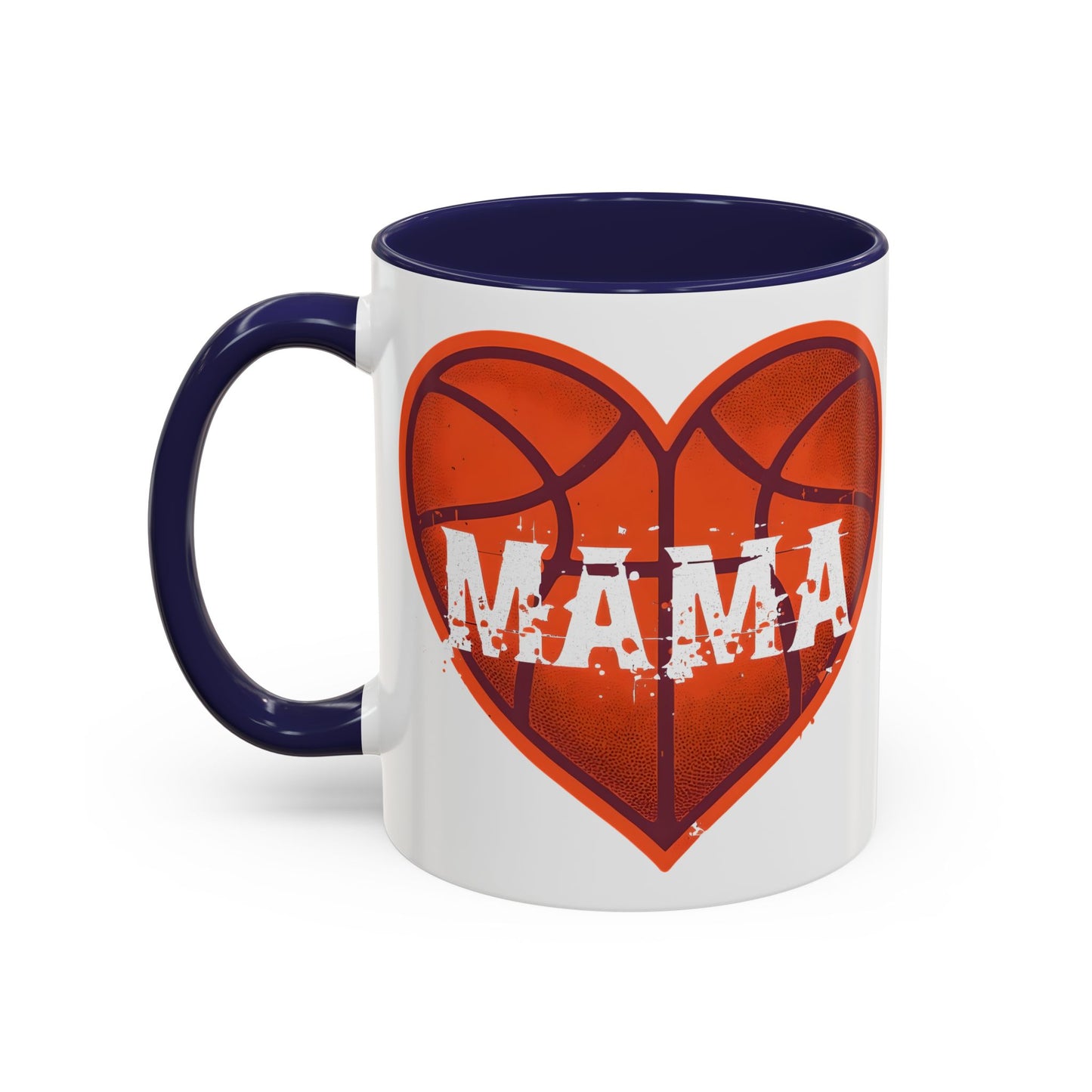 Basketball Mama Coffee Mug | Gift for Sports Moms, Basketball Lovers, Mother's Day, Personalized Mug, Heart Design