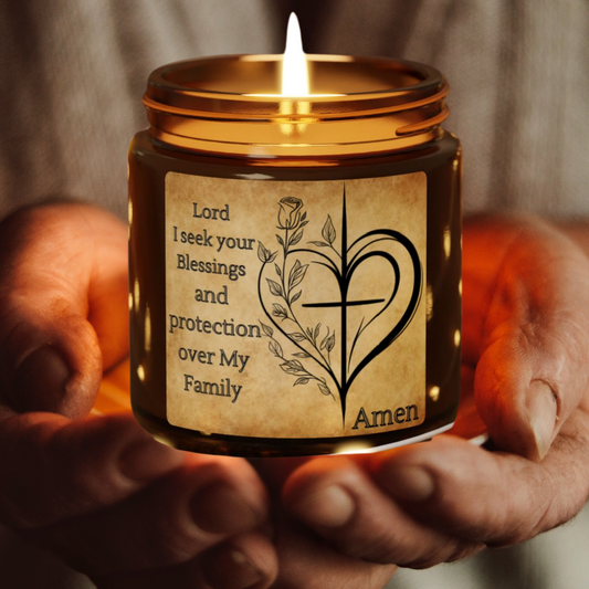 Candles inspirational, Christian Blessings Candle, Religious Candle, Prayer Candle, Hand-Poured Candle, Aromatherapy Candle, Home Decor