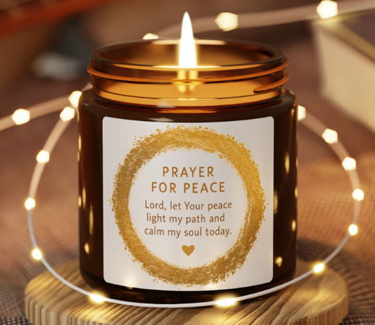 Candle Prayer for Peace, Eco-Friendly Aromatherapy Gift, Home Decor