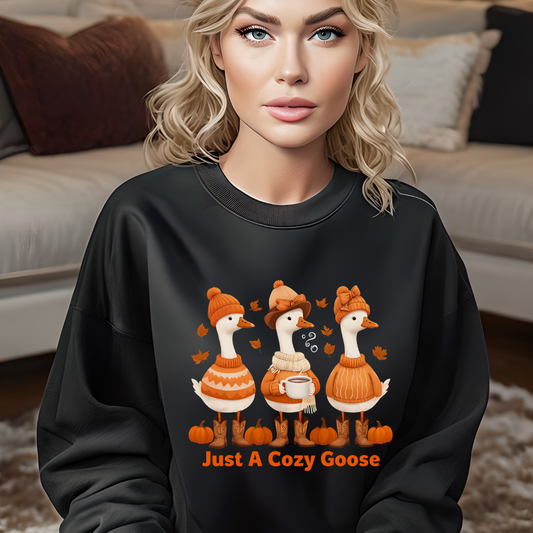 Silly Goose Halloween Sweatshirt, Cowgirl Boots and Hats with Coquette Bows Design, Fun Fall Outfit, Halloween Costume, Spooky Season