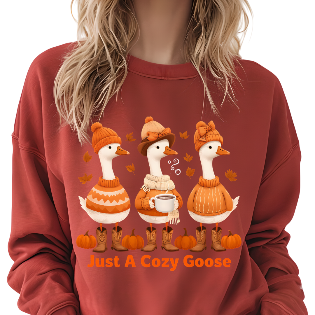 Silly Goose Halloween Sweatshirt, Cowgirl Boots and Hats with Coquette Bows Design, Fun Fall Outfit, Halloween Costume, Spooky Season