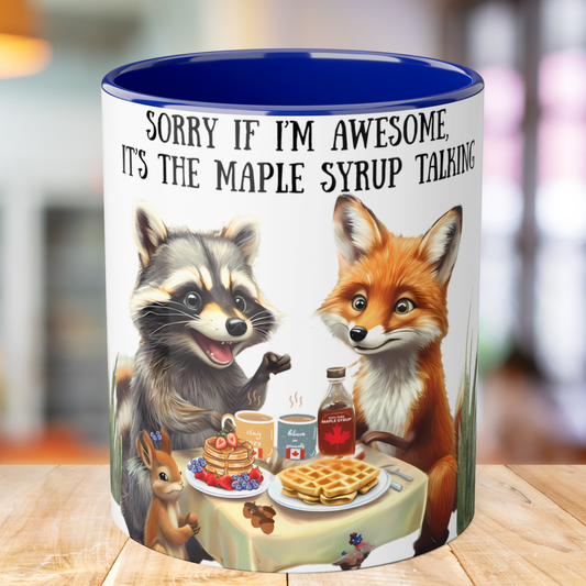 Funny coffee mug featuring Raccoon, Fox, Squirrels, Canadian Coffee Mugs, Cool Gift, coffee lovers, Drink in style