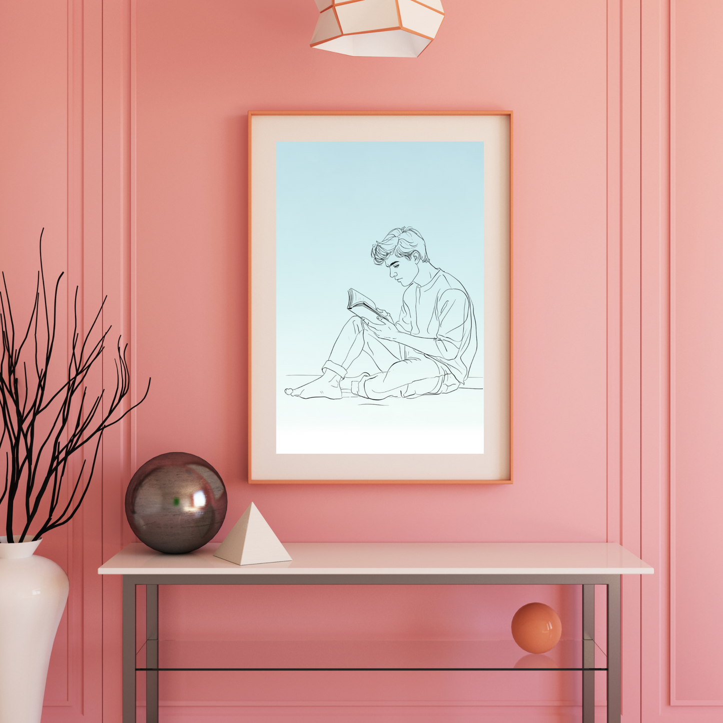 Download digital Poster, Reading posters, reading man , wall art, wall decoration digital product, gift, gift, wall decoration