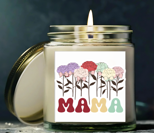 Scented Candles, Minimalist Peonies flowers with Playful Text and  Coquette Bows, Coconut Apricot Wax, Coquette